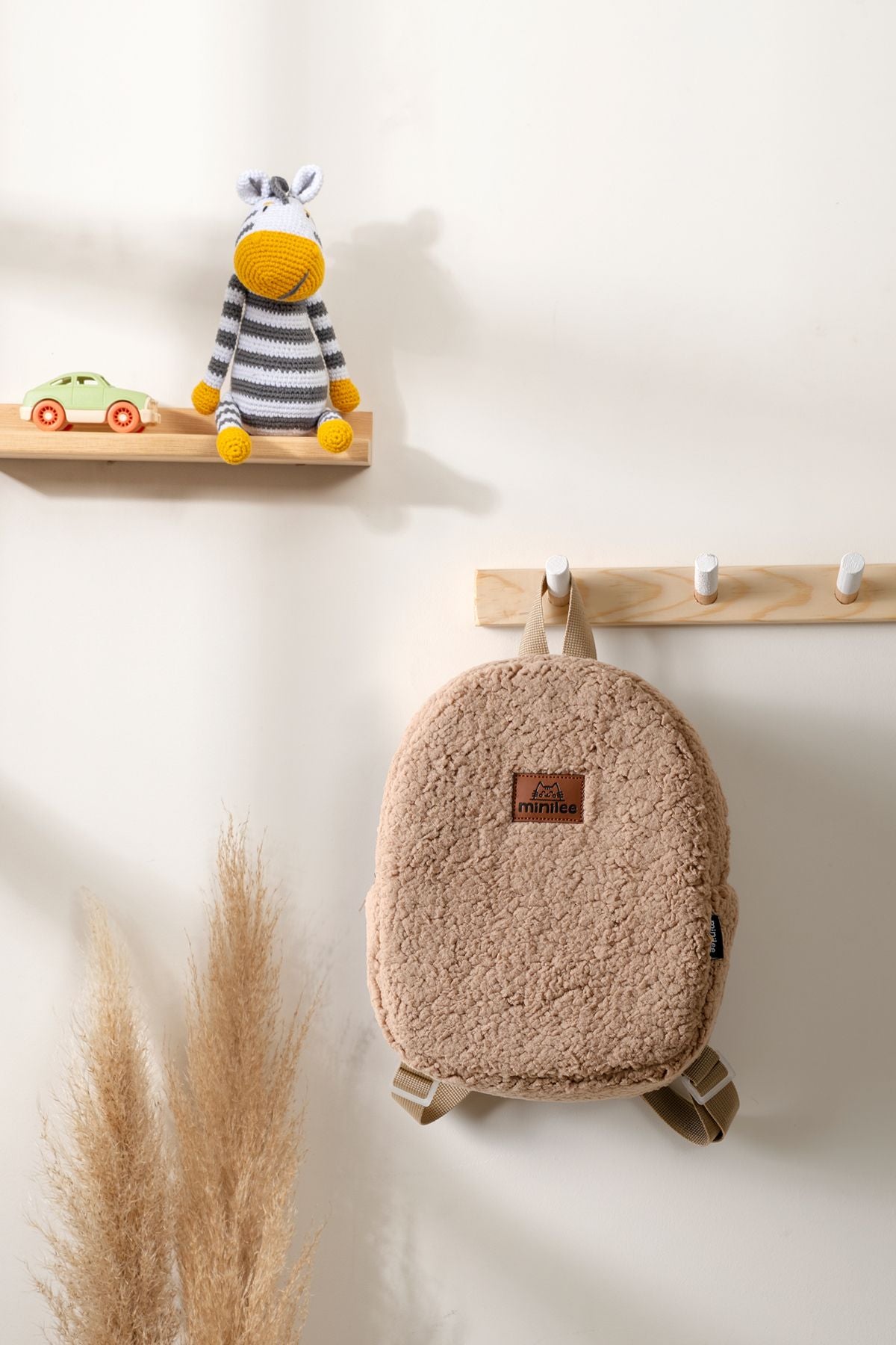 Peluş Sütlü Kahve 0-8 Yaş - Kreş, Anaokulu Çocuk Sırt Çantası