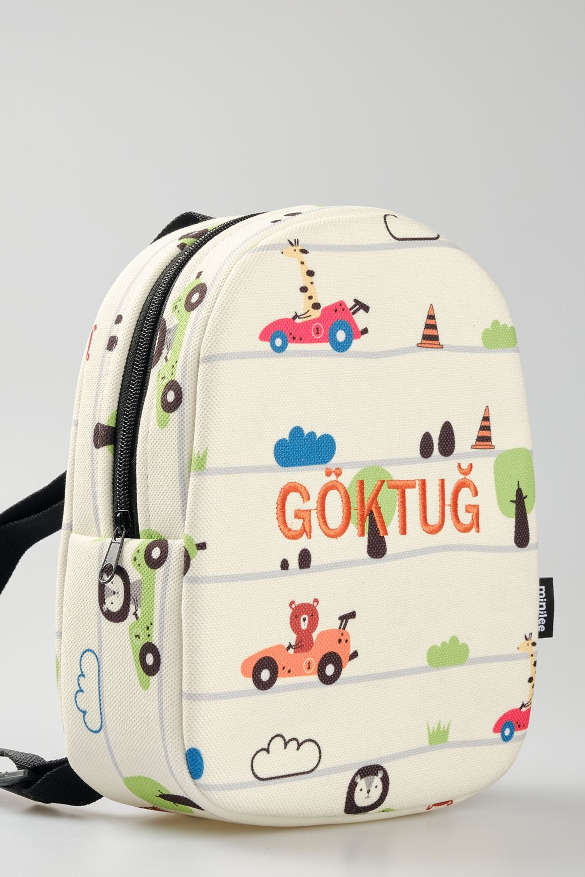 [İSTEDİĞİNİZ İSMİ NAKIŞLA YAZIYORUZ] - Araba Yarışı 0-8 Yaş - Kreş, Anaokulu Çocuk Sırt Çantası
