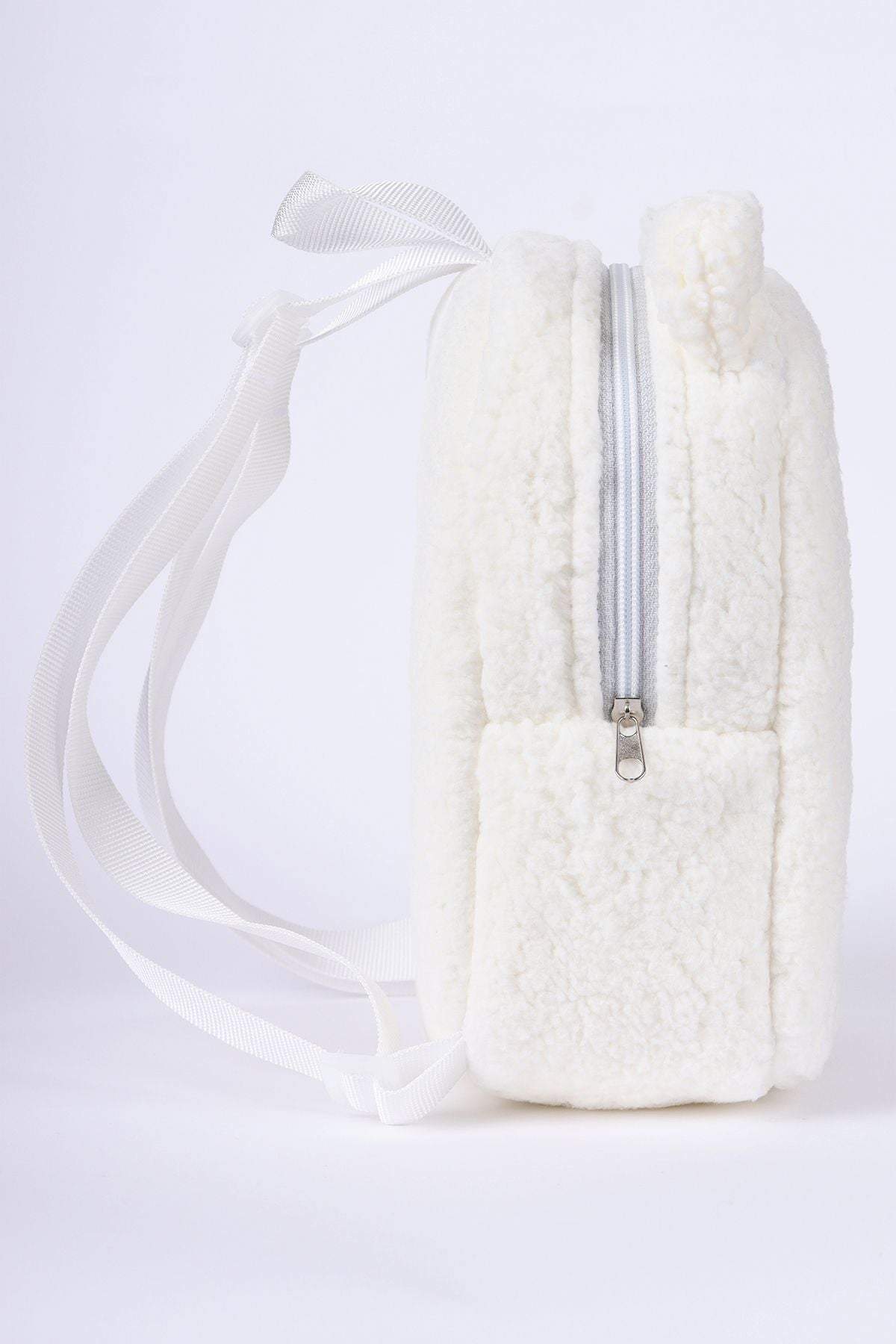 [İSTEDİĞİNİZ İSMİ YAZIYORUZ] - Teddy-Peluş Krem-Beyaz 0-8 Yaş - Kreş, Anaokulu Çocuk Sırt Çantası