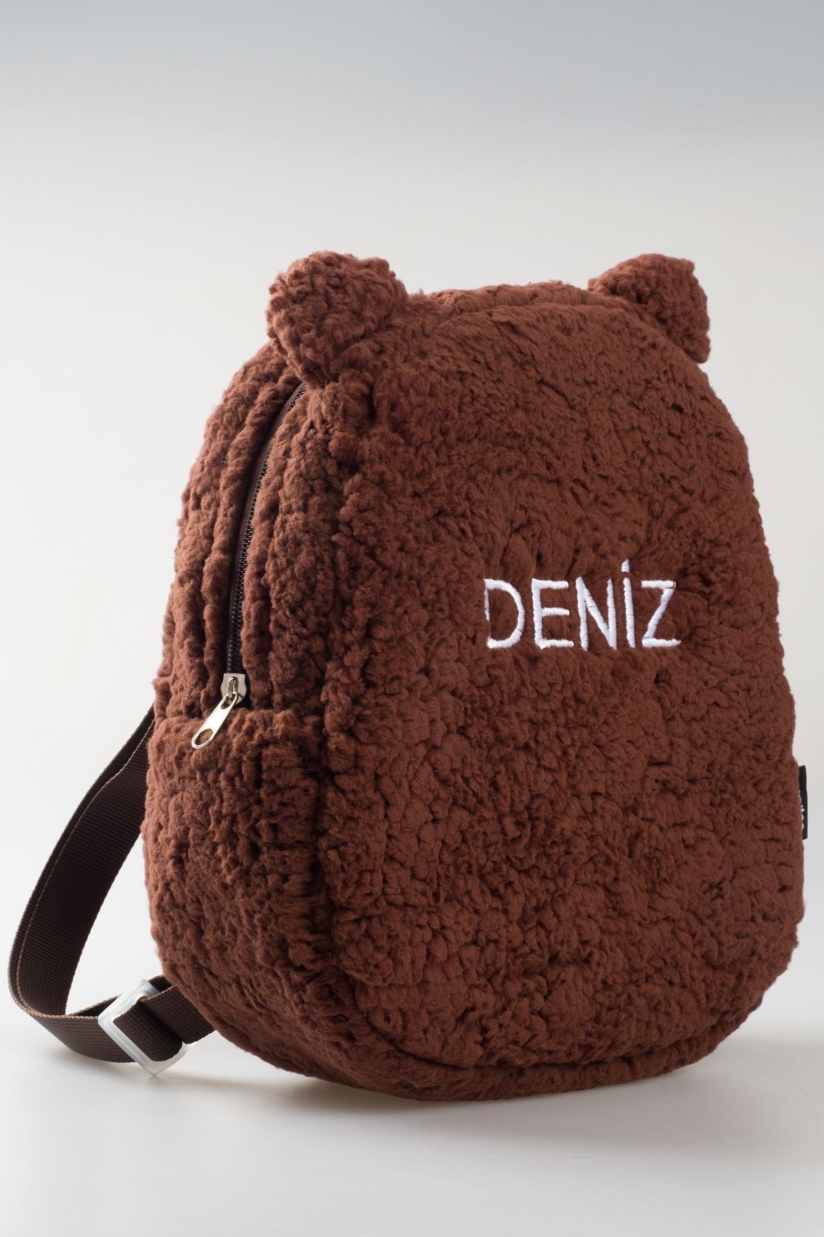 [İSTEDİĞİNİZ İSMİ NAKIŞLA YAZIYORUZ] - Peluş Teddy Kahve 0-8 Yaş - Kreş, Anaokulu Çocuk Sırt Çantası