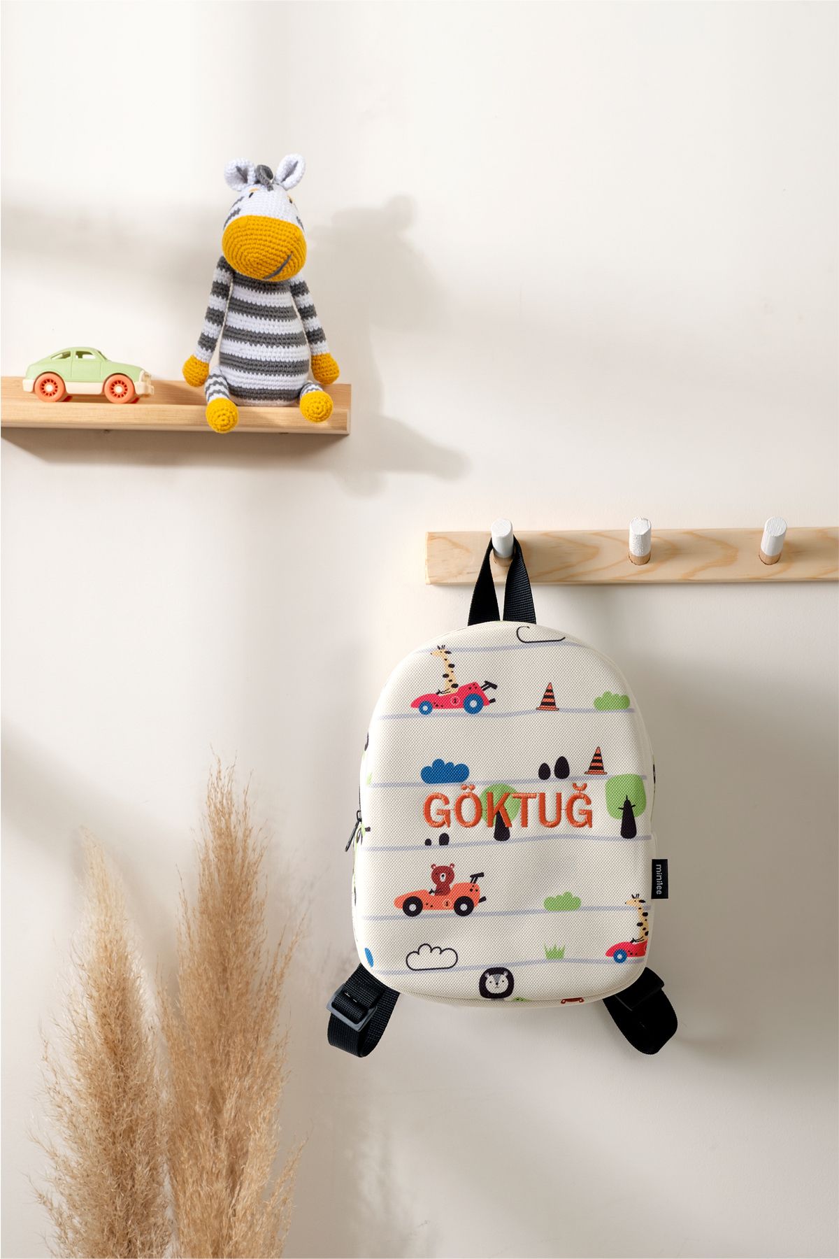 [İSTEDİĞİNİZ İSMİ NAKIŞLA YAZIYORUZ] - Araba Yarışı 0-8 Yaş - Kreş, Anaokulu Çocuk Sırt Çantası