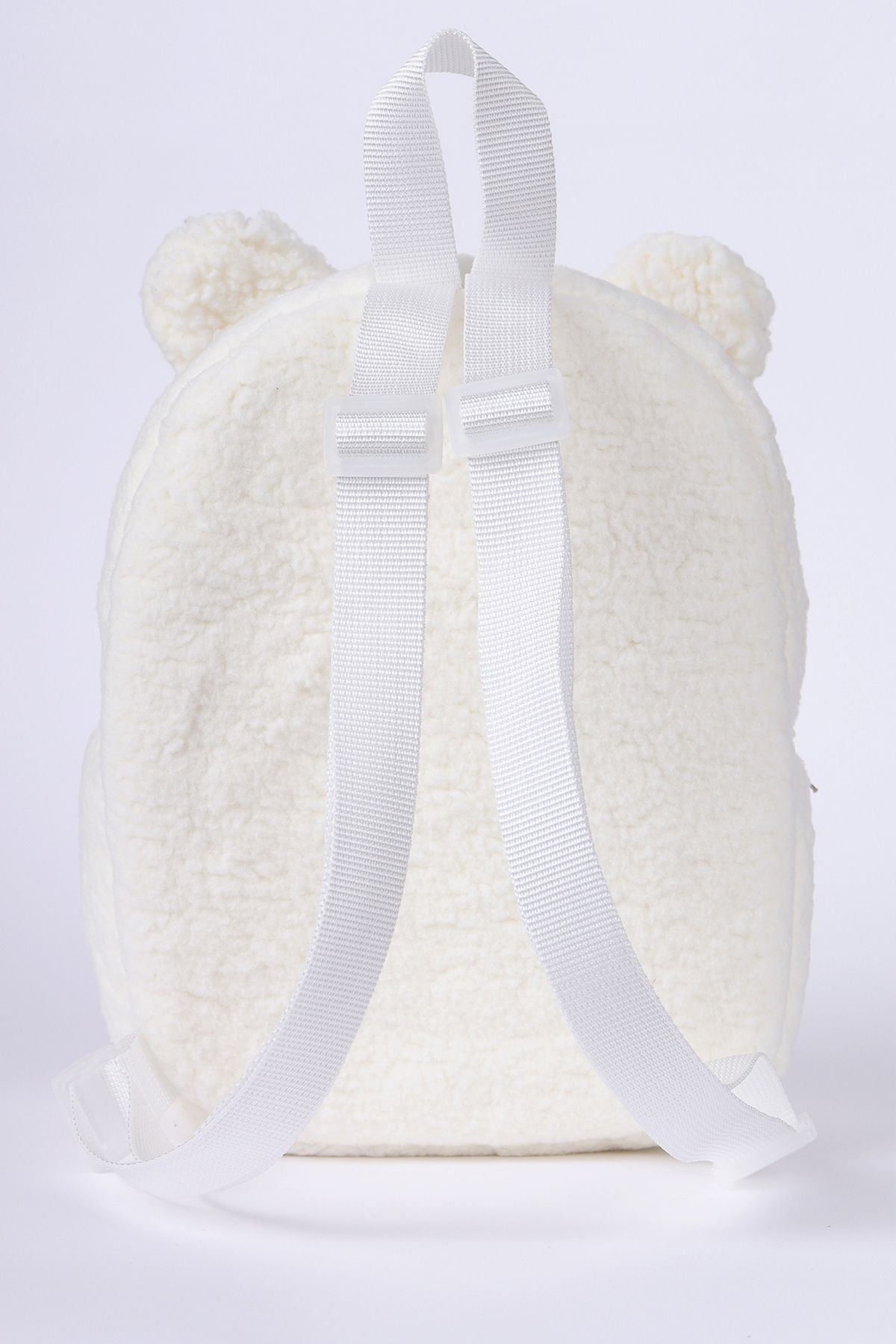 [İSTEDİĞİNİZ İSMİ YAZIYORUZ] - Teddy-Peluş Krem-Beyaz 0-8 Yaş - Kreş, Anaokulu Çocuk Sırt Çantası