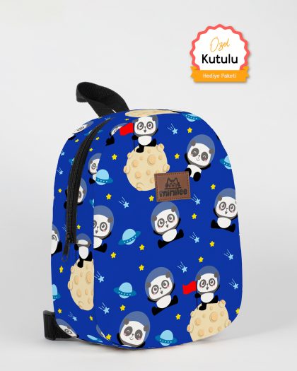 Astronot Panda 0-8 Yaş - Kreş, Anaokulu Çocuk Sırt Çantası